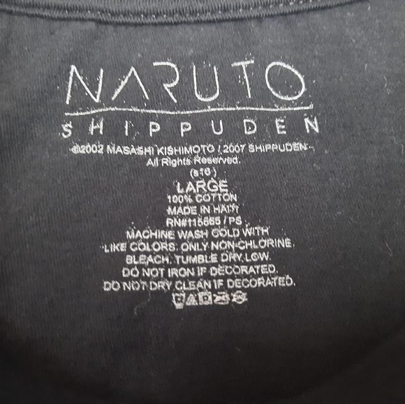 Naruto Shippuden The Tailed Beasts Short Sleeve Tshirt Men's Sz L Anime Manga - Picture 5 of 7